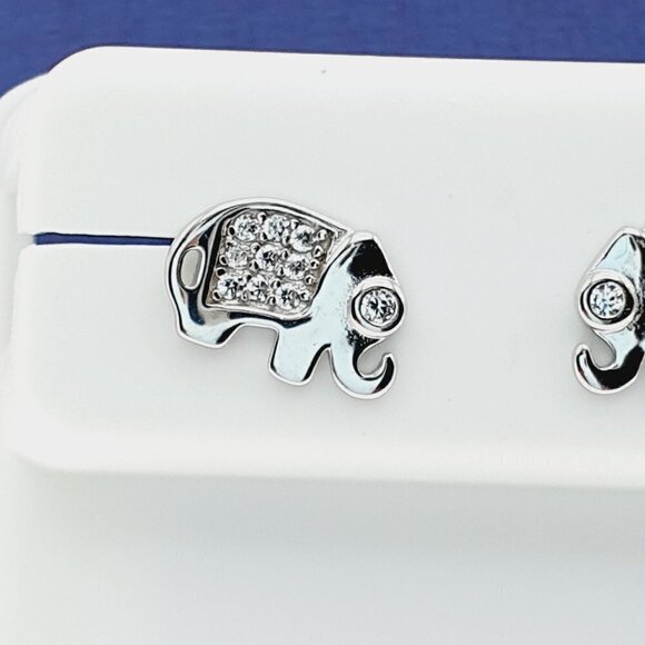"#925 Sterling Silver CZ Stud Earrings for Women/Girl, US925P1019 - Picture 7 of 11